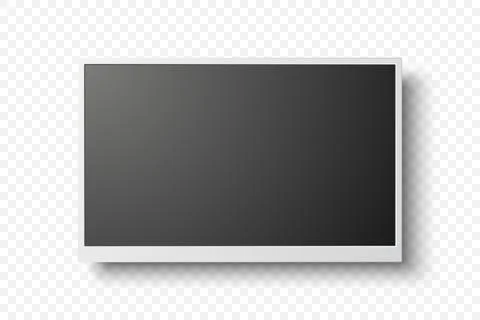 Vector 3d Realistic Modern TV Screen. Minimalistic Stylish Lcd Panel, Led TV Illustrazione stock