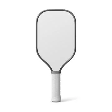 Vector 3d Realistic Pickleball Paddle. Blank Pickleball Paddle Isolated. White Stock Illustration