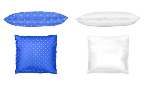 Vector 3d realistic pillows. Template, mock up Stock-Illustration