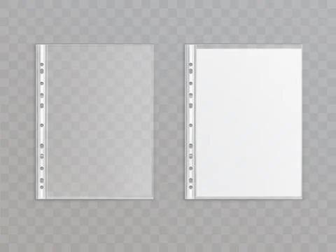 Vector 3d realistic punched pocket, plastic wallet Stockillustratie