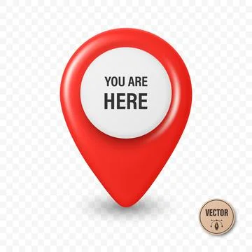 Vector 3d Realistic Red Map Pin Icon. Location Marker. Map Pin Symbol, Map Pin 스톡 일러스트