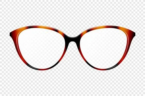 Vector 3d Realistic Round Frame Glasses Isolated. Sunglasses, Lens, Vintage Stock Illustration