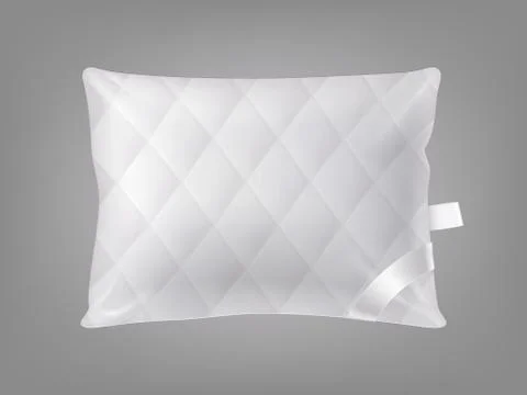 Vector 3d realistic square pillow. Template, mockup Stock-Illustration