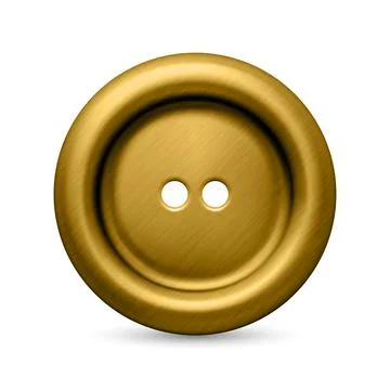 Vector 3d Realistic Textured Metal Button for Clothes Icon Closeup Isolated 스톡 일러스트