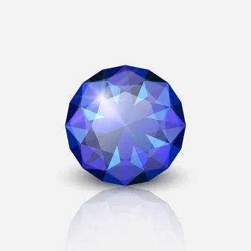 Vector 3d Realistic Transparent Gemstone, Diamond, Crystal, Rhinestone Icon Stock Illustration