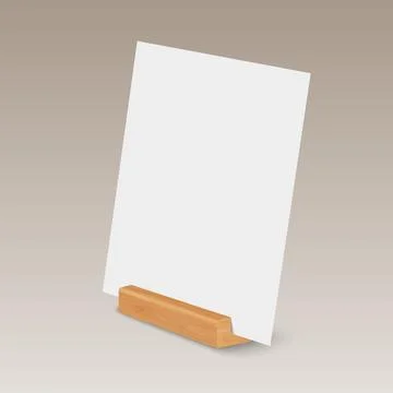 Vector 3d Realistic White A4, A5 Vertical Empty Blank Paper Sheet, Card on Stock Illustration