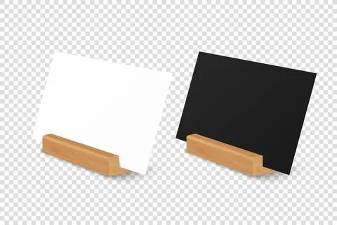Vector 3d Realistic White and Black Horizontal A4, A5 Blank Paper Sheet, Card on Stock Illustration