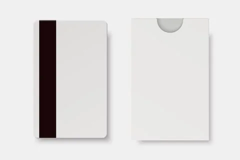 Vector 3d Realistic White Guest Room Standard Plastic Keycard with Magnetic Stock Illustration