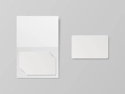 Vector 3d Realistic White Guest Room, Plastic Hotel Apartment Keycard, ID Card Stock Illustration