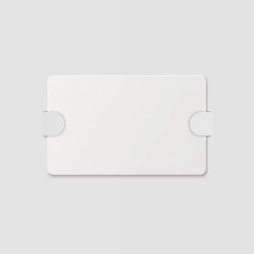Vector 3d Realistic White Guest Room, Plastic Hotel Apartment Keycard, ID Card Stock Illustration