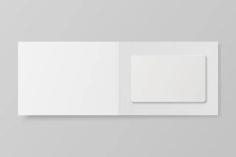 Vector 3d Realistic White Guest Room, Plastic Hotel Apartment Keycard, ID Card Stock Illustration