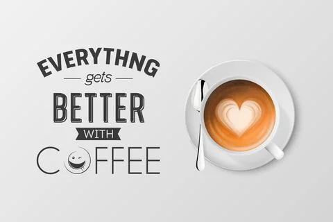 Vector 3d Realistic White Metal Enamel Mug with Foam Coffee - Capuccino, Latte - Illustrazione stock