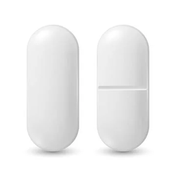 Vector 3d Realistic White Pharmaceutical Medical Pill, Capsule, Tablet Icon Set Stock-Illustration