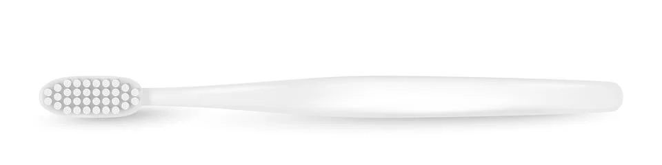Vector 3d Realistic White Plastic Blank Toothbrush Icon Isolated on White Illustrazione stock