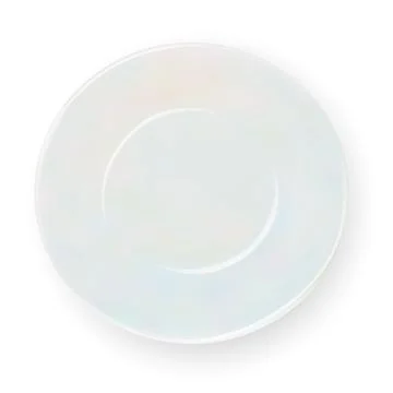 Vector 3d Realistic White Plate Empty Porcelain, Ceramic Plate Icon Closeup Stock Illustration