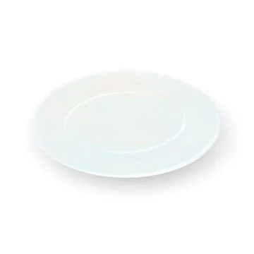 Vector 3d Realistic White Plate Empty Porcelain, Ceramic Plate Icon Closeup Illustrazione stock