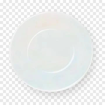Vector 3d Realistic White Plate Empty Porcelain, Ceramic Plate Icon Closeup イラスト素材
