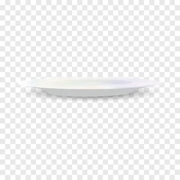 Vector 3d Realistic White Plate Empty Porcelain, Ceramic Plate Icon Closeup Illustrazione stock