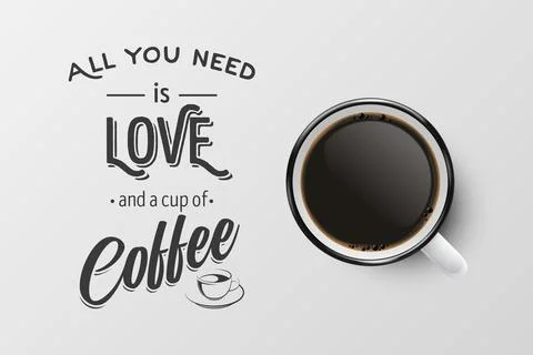 Vector 3d Realistic White Porcelain Ceramic Mug with Black Espresso, Mocha 스톡 일러스트
