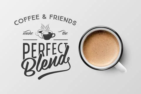 Vector 3d Realistic White Porcelain Ceramic Mug with Foam Coffee - Capuccino Stock-Illustration