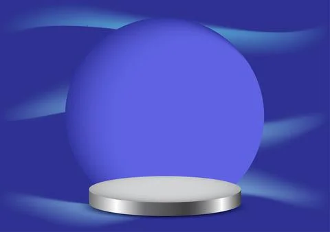 Vector 3d rendering with podium. stand to show products. Stage  on pedestal d Stock Illustration