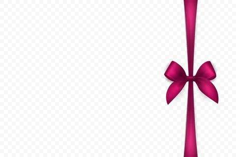 Vector 3d Ribbon with Bow for Gift Decoration and Packaging Design. Pink Ribbon Illustrazione stock