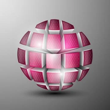 The vector 3d sphere. Stock Illustration