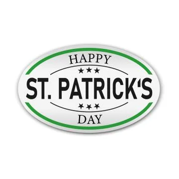 Vector 3d St. Patrick's Day text. Elements are layered separately in vector file Stock Illustration