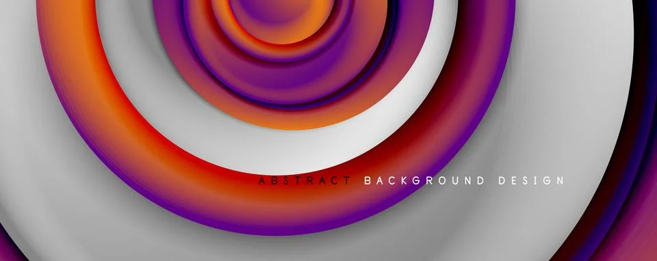 Vector 3d style abstract swirl circles, modern techno digital trendy abstract 스톡 일러스트