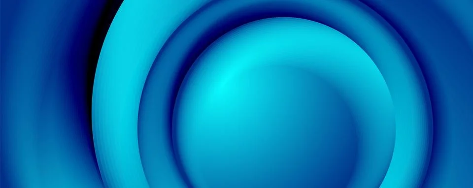 Vector 3d style abstract swirl circles, modern techno digital trendy abstract 库存插图