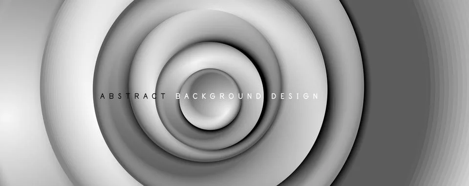 Vector 3d style abstract swirl circles, modern techno digital trendy abstract イラスト素材
