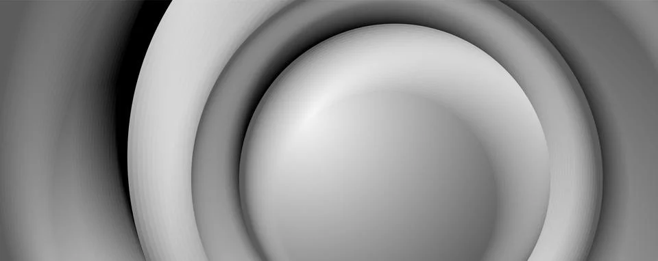 Vector 3d style abstract swirl circles, modern techno digital trendy abstract Illustrazione stock
