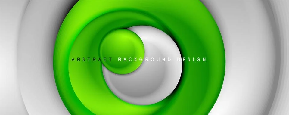 Vector 3d style abstract swirl circles, modern techno digital trendy abstract イラスト素材
