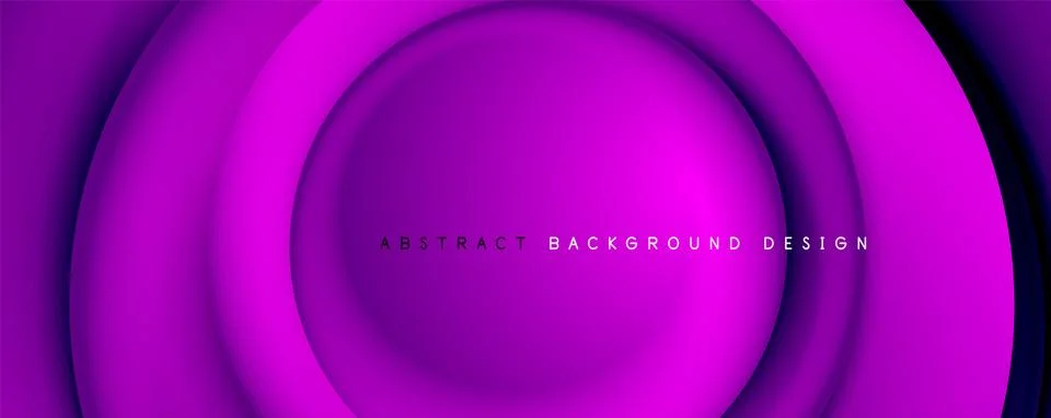 Vector 3d style abstract swirl circles, modern techno digital trendy abstract Illustrazione stock
