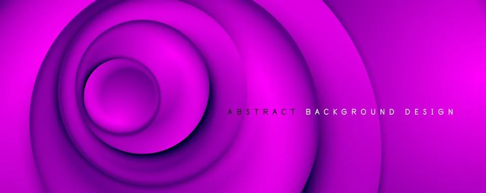 Vector 3d style abstract swirl circles, modern techno digital trendy abstract 库存插图