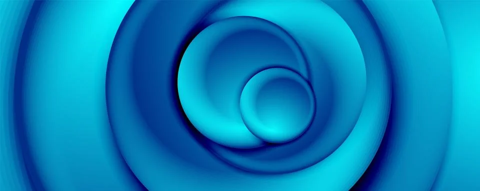Vector 3d style abstract swirl circles, modern techno digital trendy abstract イラスト素材