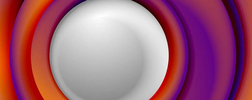 Vector 3d style abstract swirl circles, modern techno digital trendy abstract Stockillustratie