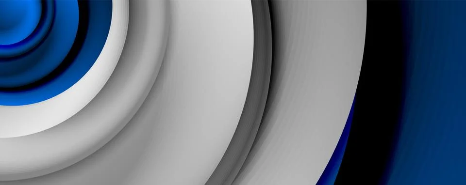 Vector 3d style abstract swirl circles, modern techno digital trendy abstract Illustrazione stock