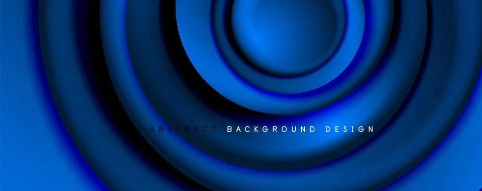 Vector 3d style abstract swirl circles, modern techno digital trendy abstract Illustrazione stock