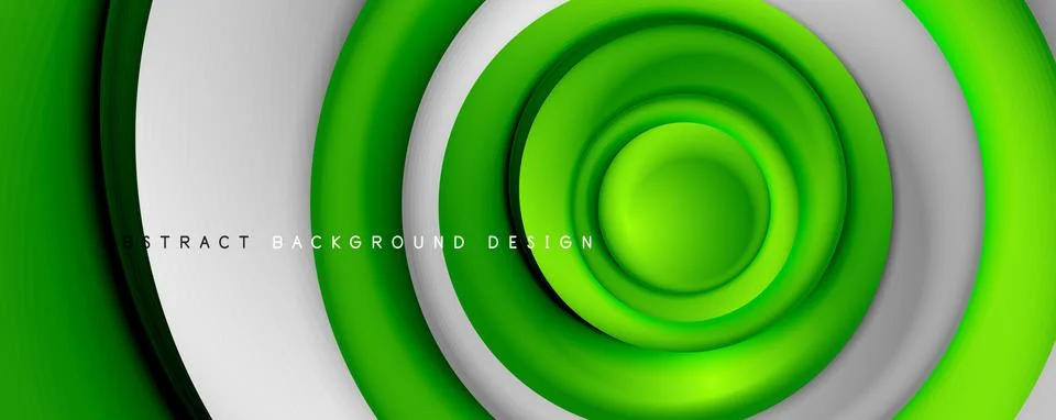 Vector 3d style abstract swirl circles, modern techno digital trendy abstract Stockillustratie