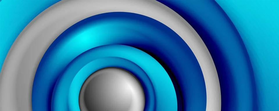 Vector 3d style abstract swirl circles, modern techno digital trendy abstract 스톡 일러스트
