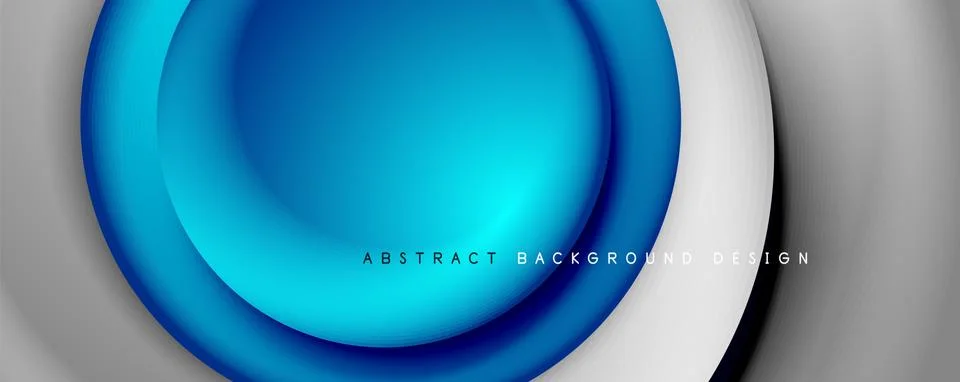 Vector 3d style abstract swirl circles, modern techno digital trendy abstract Illustrazione stock