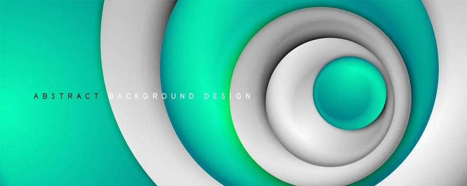 Vector 3d style abstract swirl circles, modern techno digital trendy abstract 스톡 일러스트