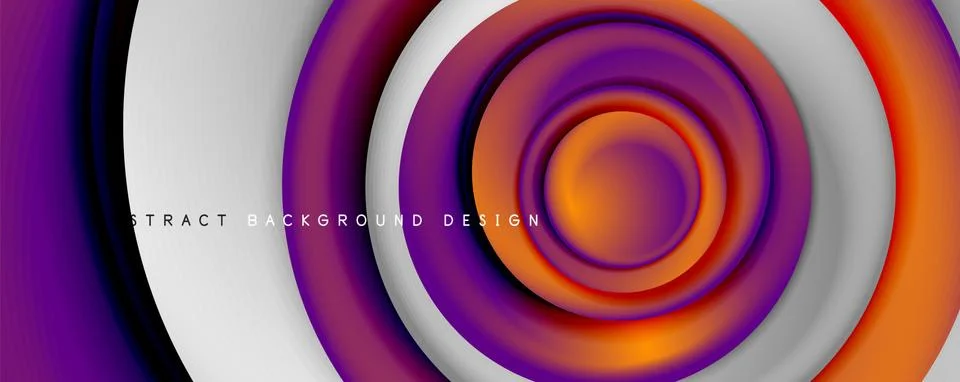 Vector 3d style abstract swirl circles, modern techno digital trendy abstract 스톡 일러스트