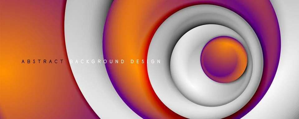 Vector 3d style abstract swirl circles, modern techno digital trendy abstract 스톡 일러스트