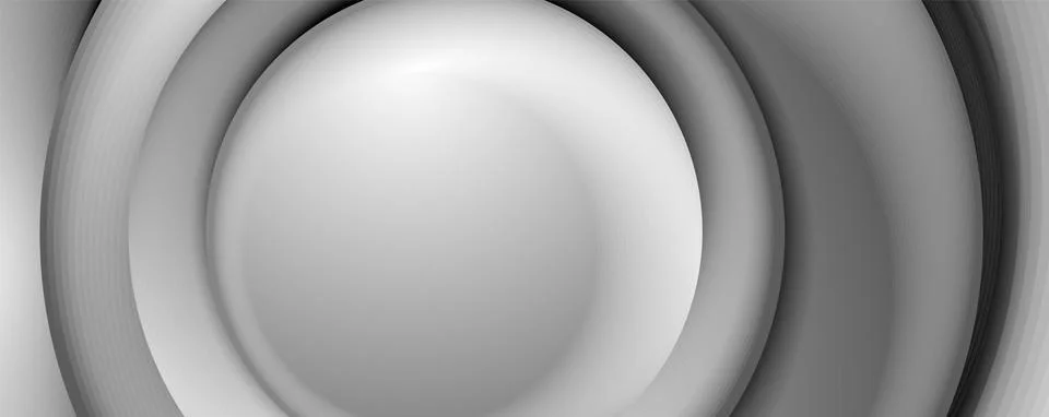 Vector 3d style abstract swirl circles, modern techno digital trendy abstract Illustrazione stock