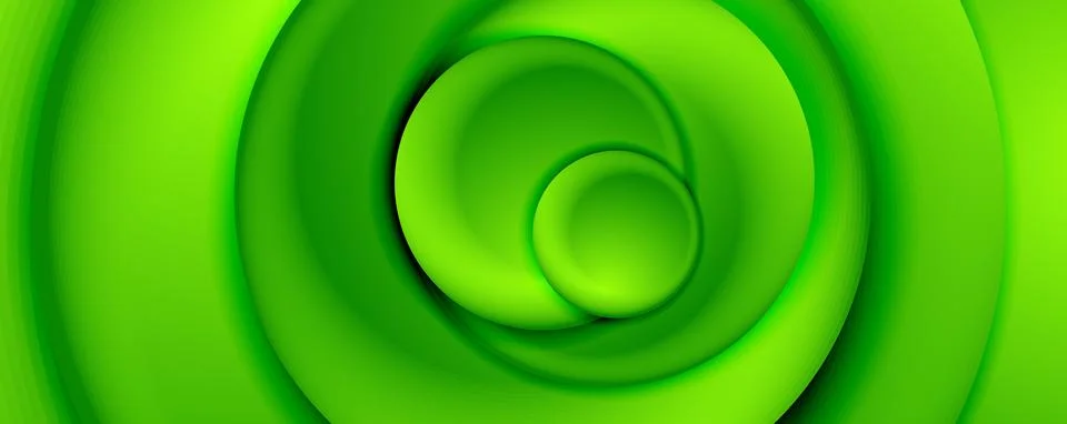 Vector 3d style abstract swirl circles, modern techno digital trendy abstract Stock Illustration
