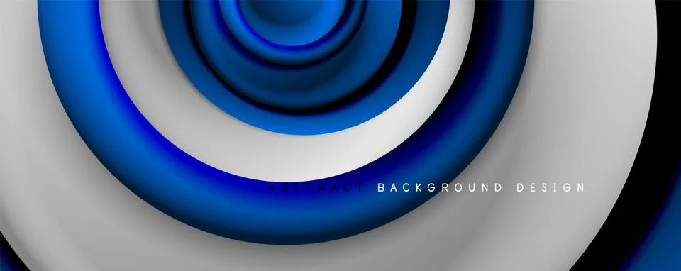 Vector 3d style abstract swirl circles, modern techno digital trendy abstract Stockillustratie