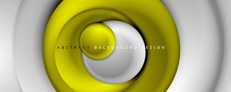 Vector 3d style abstract swirl circles, modern techno digital trendy abstract Stockillustratie