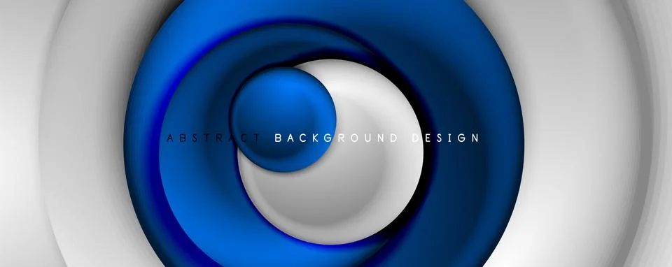 Vector 3d style abstract swirl circles, modern techno digital trendy abstract 스톡 일러스트
